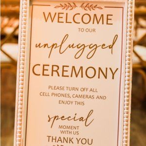 Unplugged Wedding Sign